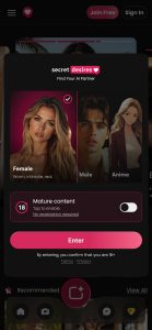 Secret Desires AI mobile